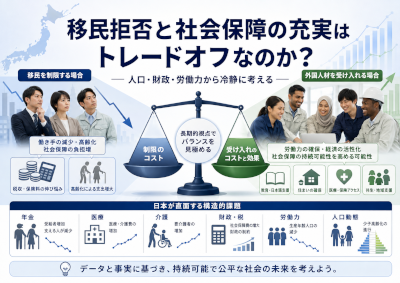 移民拒否と社会保障の充実はトレードオフなのか?~日本の未来を考える