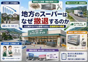 地方のスーパーはなぜ撤退するのか~人口減少だけでは説明できない店舗経営の構造