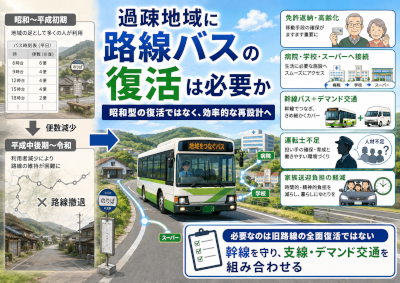 過疎地域に路線バスの復活は必要か