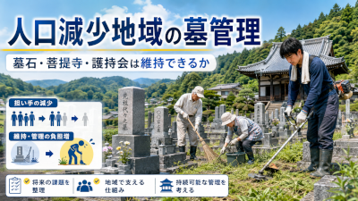 人口減少地域で「家の墓」を30年後まで維持できるのか