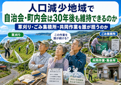 人口減少地域で自治会町内会は30年後も維持できるのか~草刈りごみ集積所共同作業を誰が担うのか