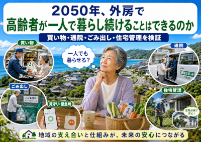 2050年外房で高齢者が一人で暮らし続けることはできるのか~買い物通院ごみ出し住宅管理を検証する