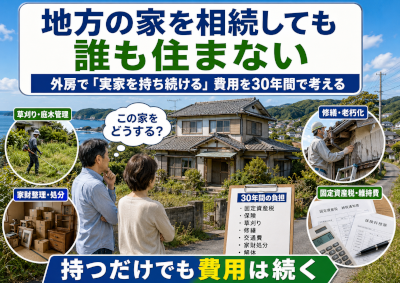 地方の家を相続しても誰も住まない~外房で実家を持ち続ける費用を30年間で考える