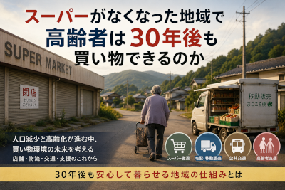 スーパーがなくなった地域で高齢者は30年後も買い物できるのか