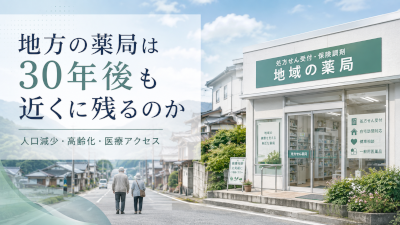 地方の薬局は30年後も近くに残るのか~人口減少と薬剤師偏在から薬へのアクセスを考える