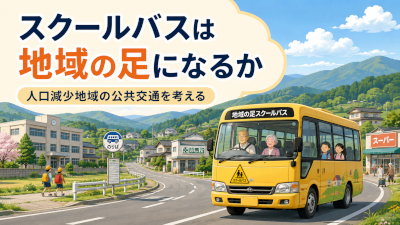 スクールバスは人口減少地域の公共交通になり得るか