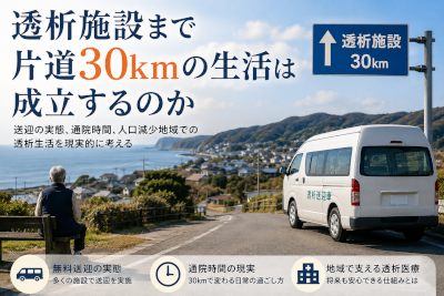 透析施設まで片道30kmの生活は成立するのか