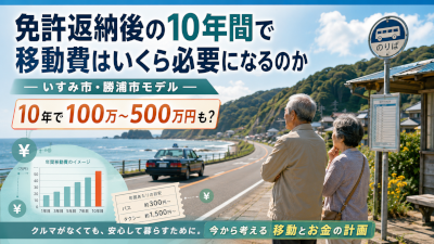 免許返納後の10年間で移動費はいくら必要になるのか