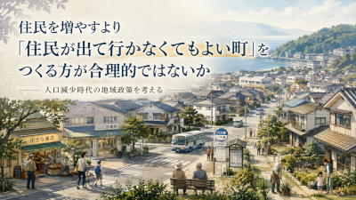 住民を増やすより住民が出て行かなくてもよい地域をつくる方が合理的ではないか
