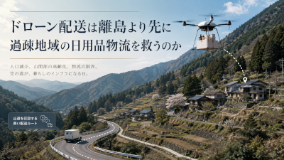 ドローン配送は離島より先に過疎地域の日用品物流を救うのか