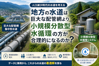地方の水道は巨大な配管網より小規模分散型水循環の方が合理的になるのか