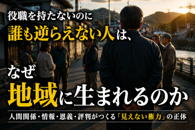 役職を持たないのに誰も逆らえない人は、なぜ地域に生まれるのか