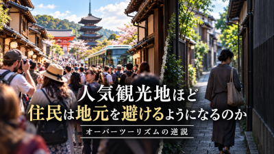 人気観光地ほど住民は地元を避けるようになるのか