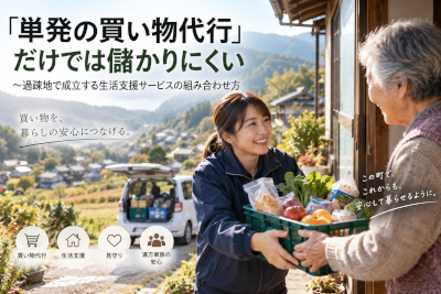 単発の買い物代行だけでは儲かりにくい~過疎地で成立する生活支援サービスの組み合わせ方