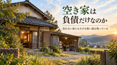 空き家は負債だけなのか~売れない家にも小さな使い道は残っている
