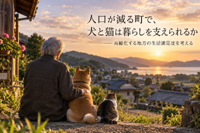 人口が減る町で、犬や猫を飼うということ~高齢化する地方の生活満足度を支える可能性