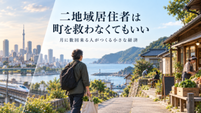二地域居住者は町を救わなくてもいい~月に数回来る人がつくる小さな経済
