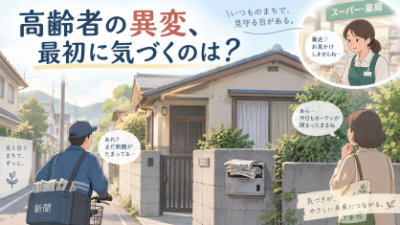 一人暮らしの高齢者の異変を、地域で最初に気づくのは誰なのか