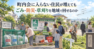 町内会に入らない住民が増えても、ごみ、防災、草刈りを地域で回せるのか