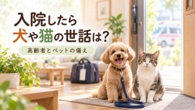 高齢者が入院したとき、残された犬や猫の世話を誰がするのか