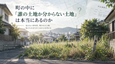 町の中に、誰の土地か分からない土地は本当にあるのか