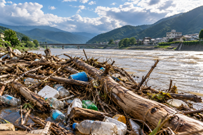 川に流れ着いた流木やごみは、最後に誰の責任になるのか