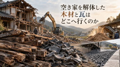 空き家を解体した木材と瓦はどこへ行くのか
