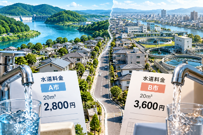 水道料金は自治体の境界を越えると、なぜ変わるのか