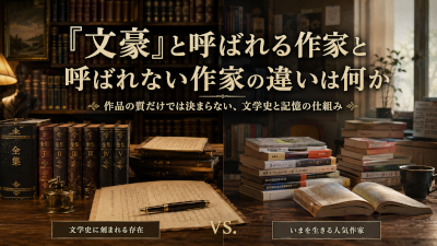「文豪」と呼ばれる作家と呼ばれない作家の違いは何か