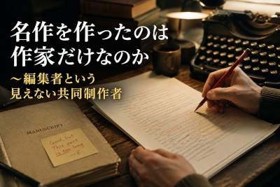 名作を作ったのは作家だけなのか～編集者という見えない共同制作者