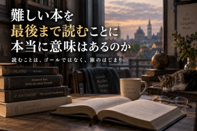難しい本を最後まで読むことに本当に意味はあるのか