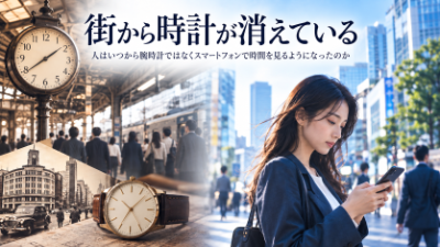 街から時計が消えている~人はいつから腕時計ではなくスマートフォンで時間を見るようになったのか