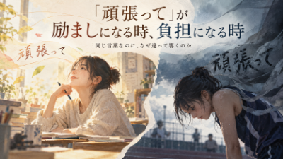 「頑張ってという言葉が励ましになる時と負担になる時は何が違うのか