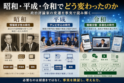 昭和平成令和で「政治評論家」はどう変わったのか