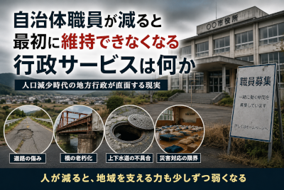 自治体職員が減ると最初に維持できなくなる行政サービスは何か