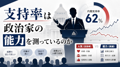 支持率は政治家の能力を測っているのか～数字が映しているもの、映していないもの