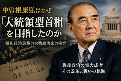 中曽根康弘はなぜ大統領型首相を目指したのか～昭和政治最後の大物政治家の生涯