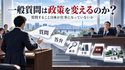議会の一般質問は政策を変えているのか～質問すること自体が仕事になっていないか