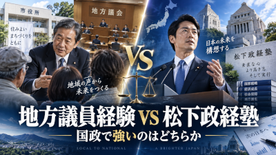 地方議員を長く経験した政治家と、松下政経塾出身者は、どちらが国政で優秀なのか