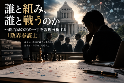 誰と組み、誰と戦うのか~政治家の次の一手を数理分析する、(架空)政界参謀士