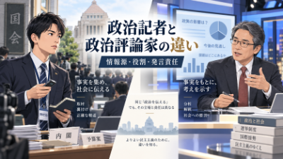 政治記者と政治評論家は情報源、役割、発言責任がどう違うのか