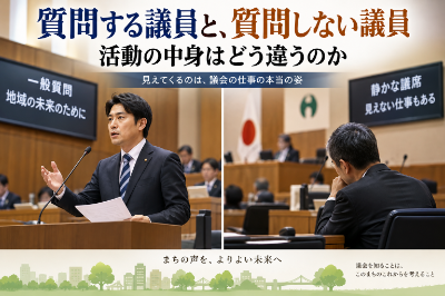 地方議会で質問する議員と、ほとんど質問しない議員では活動の中身はどう違うのか