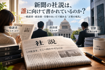 新聞の社説は一般読者、政治家、官僚の誰に向けて書かれているのか