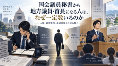 国会議員秘書から地方議員や首長になる人は、なぜ一定数いるのか