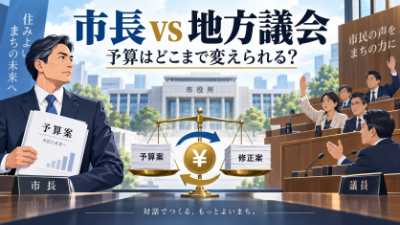 市長が予算案を作っても、地方議会はどこまで内容を変えられるのか~首長と議会の力関係を予算から考える