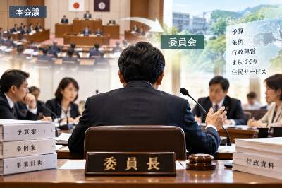 地方議会の委員長になると、普通の議員より何ができるようになるのか~本会議より委員会が重要になる理由